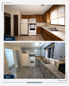 kitchen reno homes by tarun before after